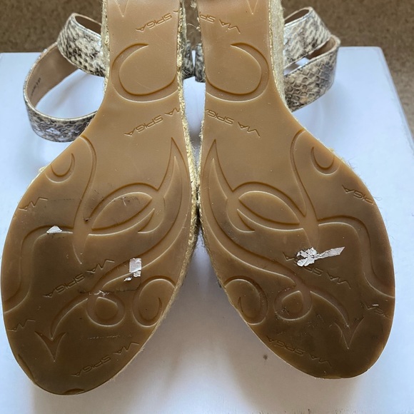 Via Spiga Nemy Snake Embossed Espadrille Sandal - Picture 4 of 7